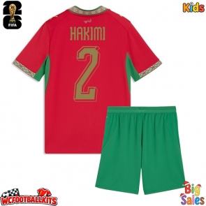 Morocco Achraf Hakimi #2 Replica Home Stadium Kit for Kids World Cup 2026 Short Sleeve (+ pants)